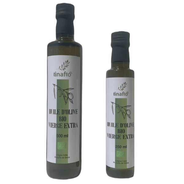 Bouteilles huile d'olive bio vierge extra